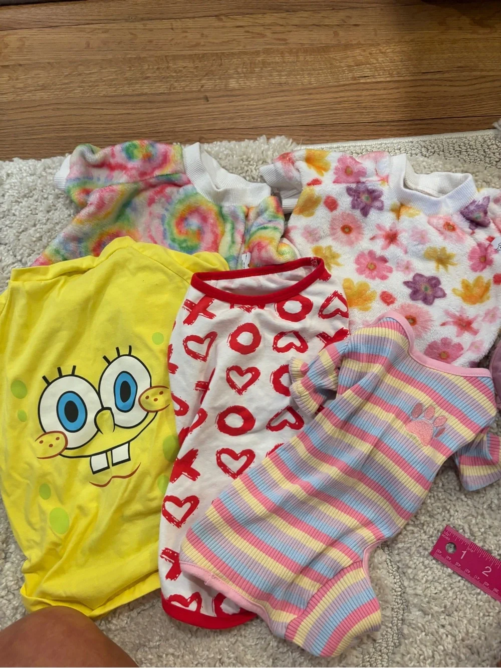 5 dog pajamas- size M